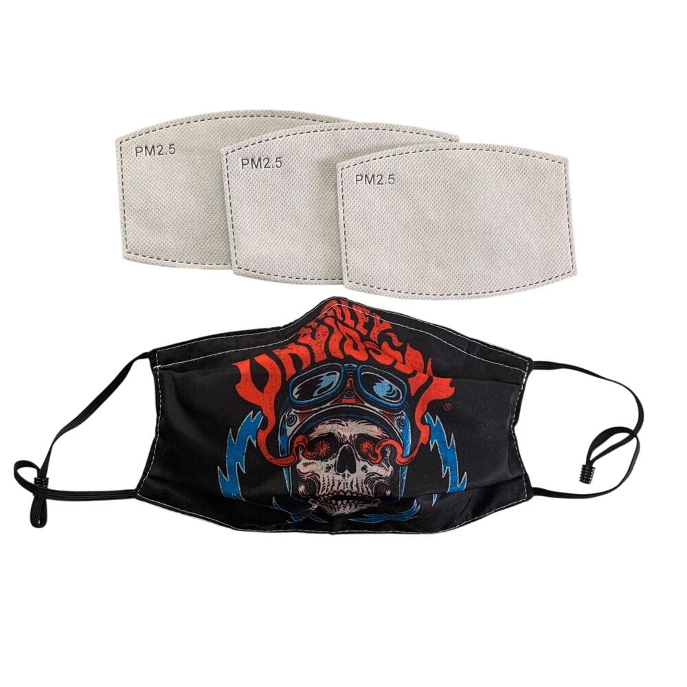 Harley Davidson Face Mask Washable Reusable Plus PM 2.5 Air Pollution Filters